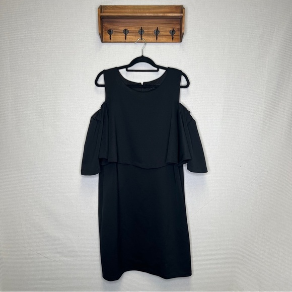 Eloquii | Black‎ Womans Dress Off Cold Shoulder 20 Fitted - Picture 1 of 7